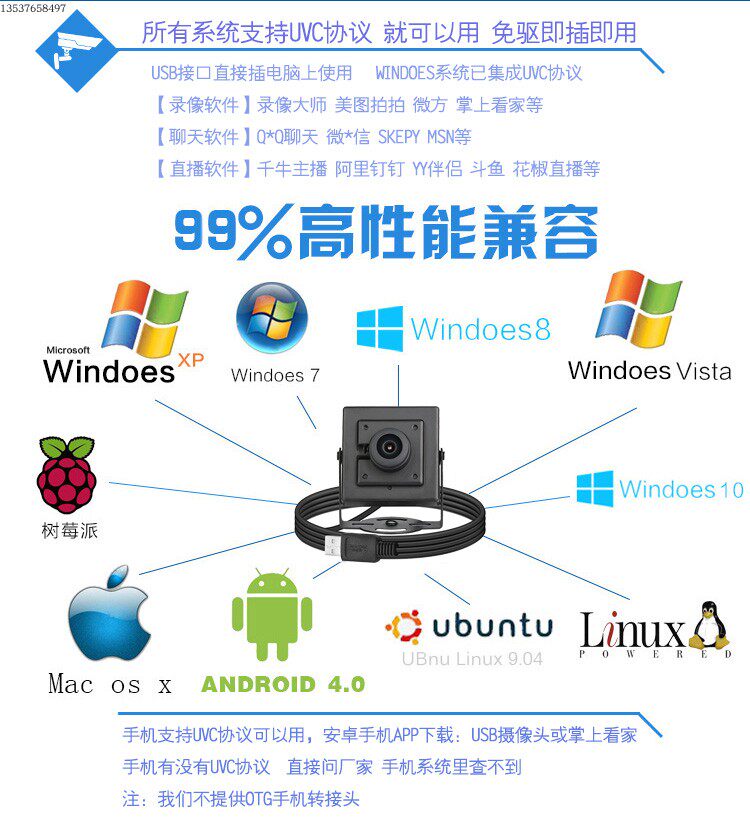 OV5645 카메라 모듈 500만 픽셀 MIPI 인터페이스 50MMFPC 케이블 자동 초점 24개