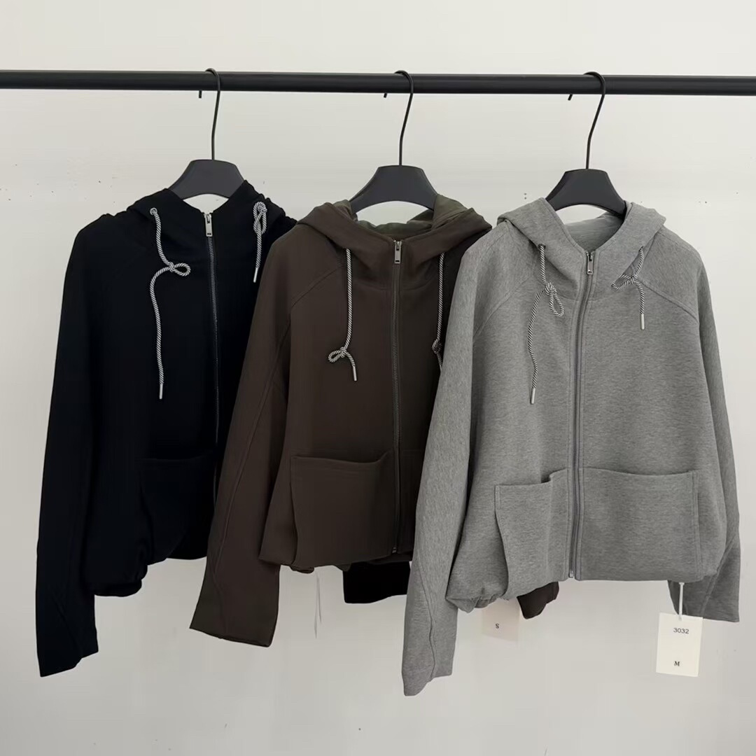 2025美式连帽衫复古高级感超好看灰色休闲宽松减龄慵懒风外套女