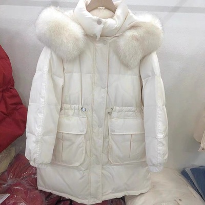羽绒服中长款外套超大狐狸毛领