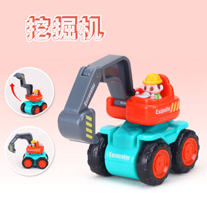 汇乐儿童口袋工程车迷你小小工程车挖掘机推土机搅拌机推土机玩具