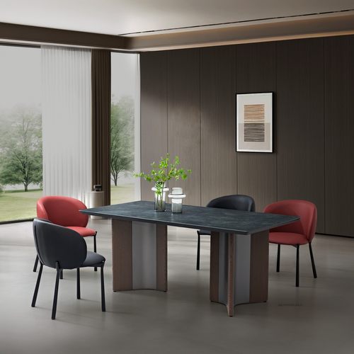 现代极简天然绿松石餐桌