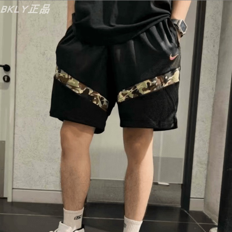 Nike耐克 男子篮球运动训练短裤速干宽松透气迷彩五分裤 HM4464