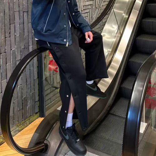Nike耐克男子侧排扣加绒篮球长裤