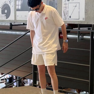 耐克Nike男子高考助力全对刺绣POLO衫休闲宽松翻领短袖T恤 IH0822