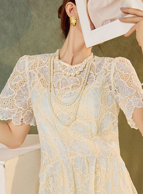 国风宽松气质减龄轻奢仙女裙夏装2025新款感穿搭连衣裙 n4043