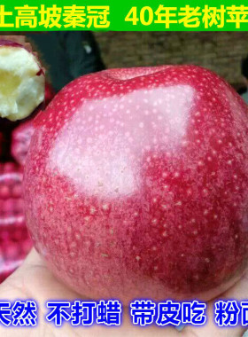 陕西秦冠苹果新鲜水果粉面甜老人宝宝刮泥整箱当季红香蕉10斤包邮