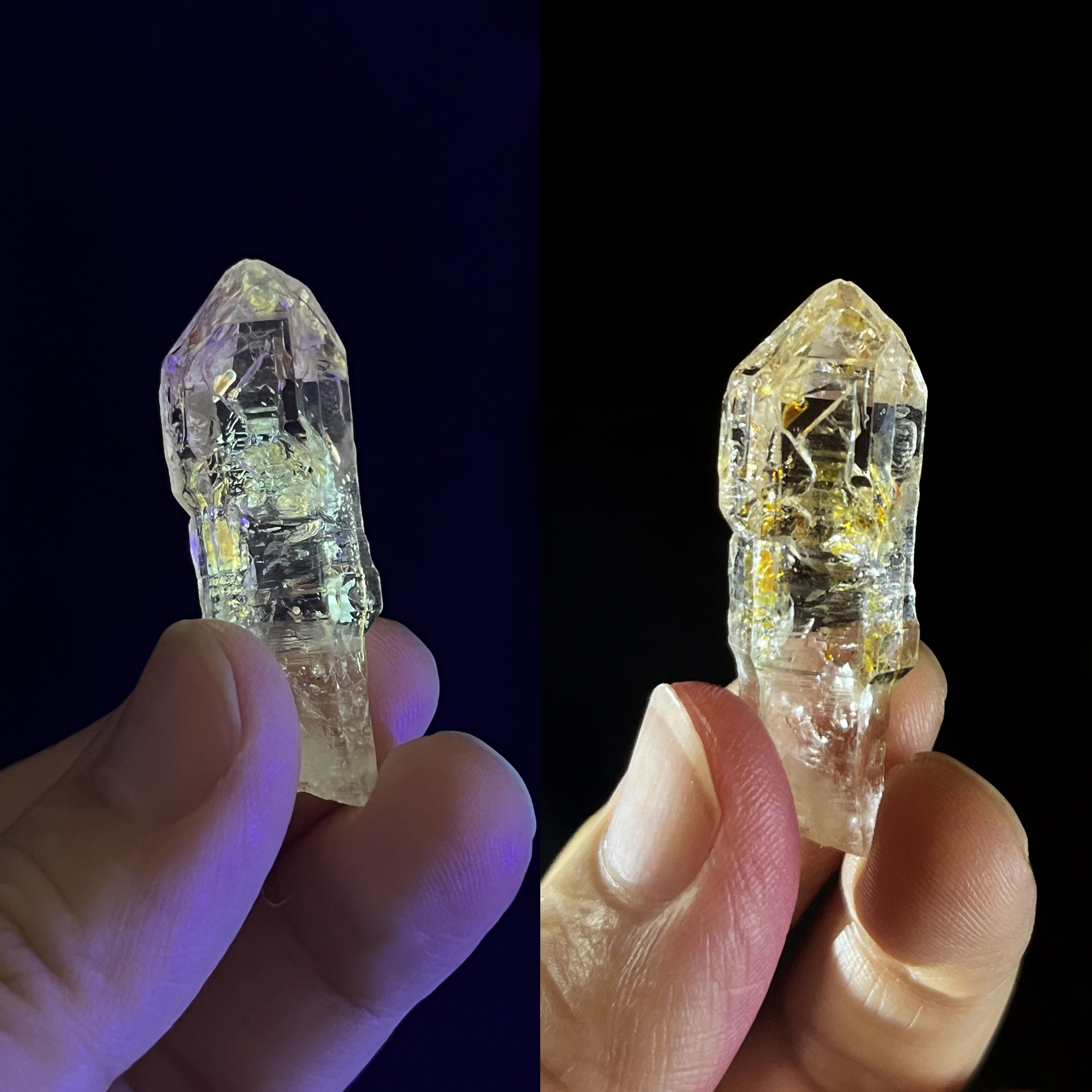 油胆骸骨闪灵钻水晶原石