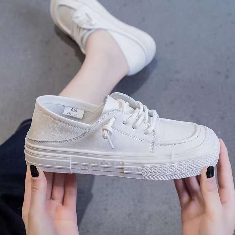 CCVV女鞋2024新款春季真皮德训鞋