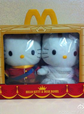 麦当劳凯蒂hellokitty压床玩具