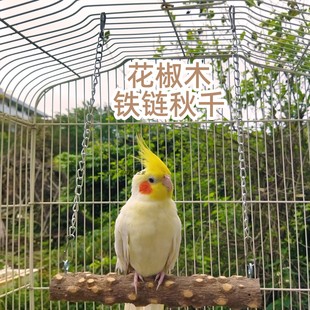 鹦鹉秋千铁链花椒木秋千玄凤小太站杆鸟用磨爪玩具架子摇篮吊桥