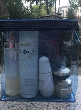 Estee Lauder/雅诗兰黛大容量透明蓝色旅行化妆包洗漱包限量包邮