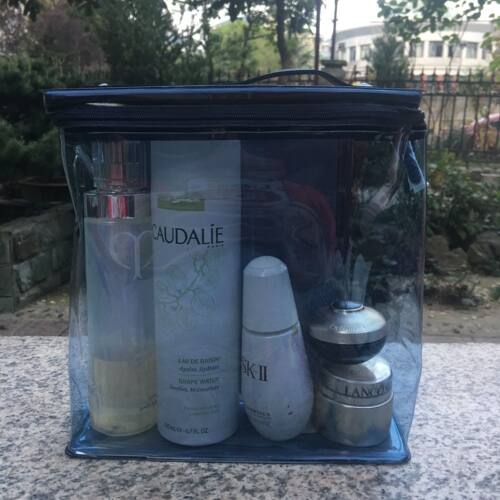 雅诗兰黛透明蓝色旅行化妆包