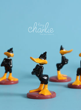 美系散货老货玩具达菲鸭Daffy Duck大活鸭太菲鸭车载摆件