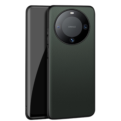 【轻奢真皮】毅美适用华为mate60pro手机壳met60+十高端带磁吸新款高级感外壳保护套男士款全包防摔后壳的