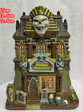 lemax手绘陶瓷房子欧洲小镇建筑物场景家居装饰品万圣节摆件