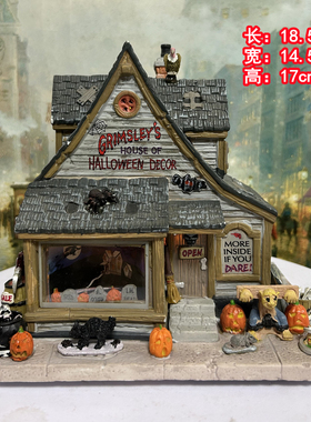 lemax外贸出口手绘陶瓷房子建筑物场景家居装饰品圣诞节摆件