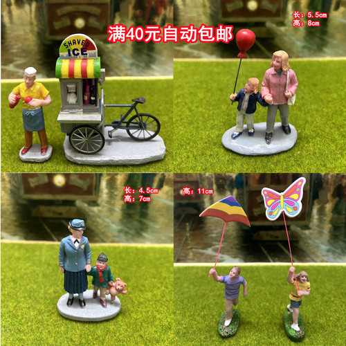 外贸出口欧美树脂摆件人物场景diy造景模型沙盘手办圣诞装饰品