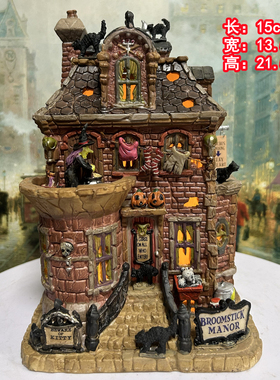 lemax外贸出口手绘陶瓷房子建筑物场景家居装饰品圣诞节摆件