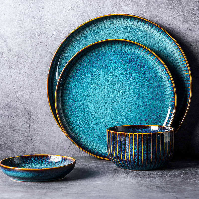 Nordic creative household ceramic tray tableware steak plate