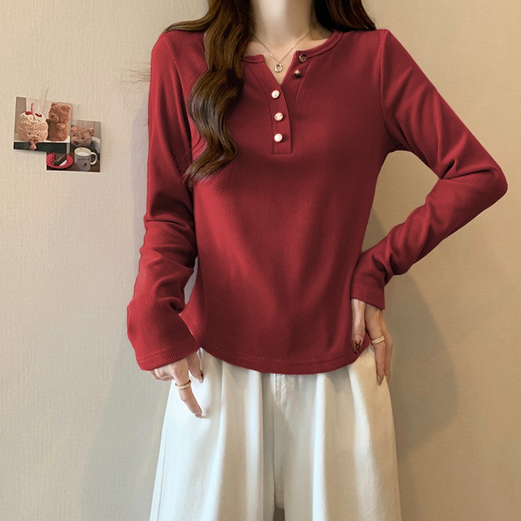 2025秋季新款胖mm百搭半开领小心机加厚保暖正肩打底衫T恤