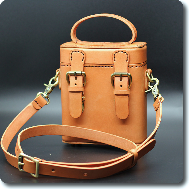 竖款单肩斜挎手提包纯手工头层硬牛皮小方包欧美风格植鞣皮休闲包