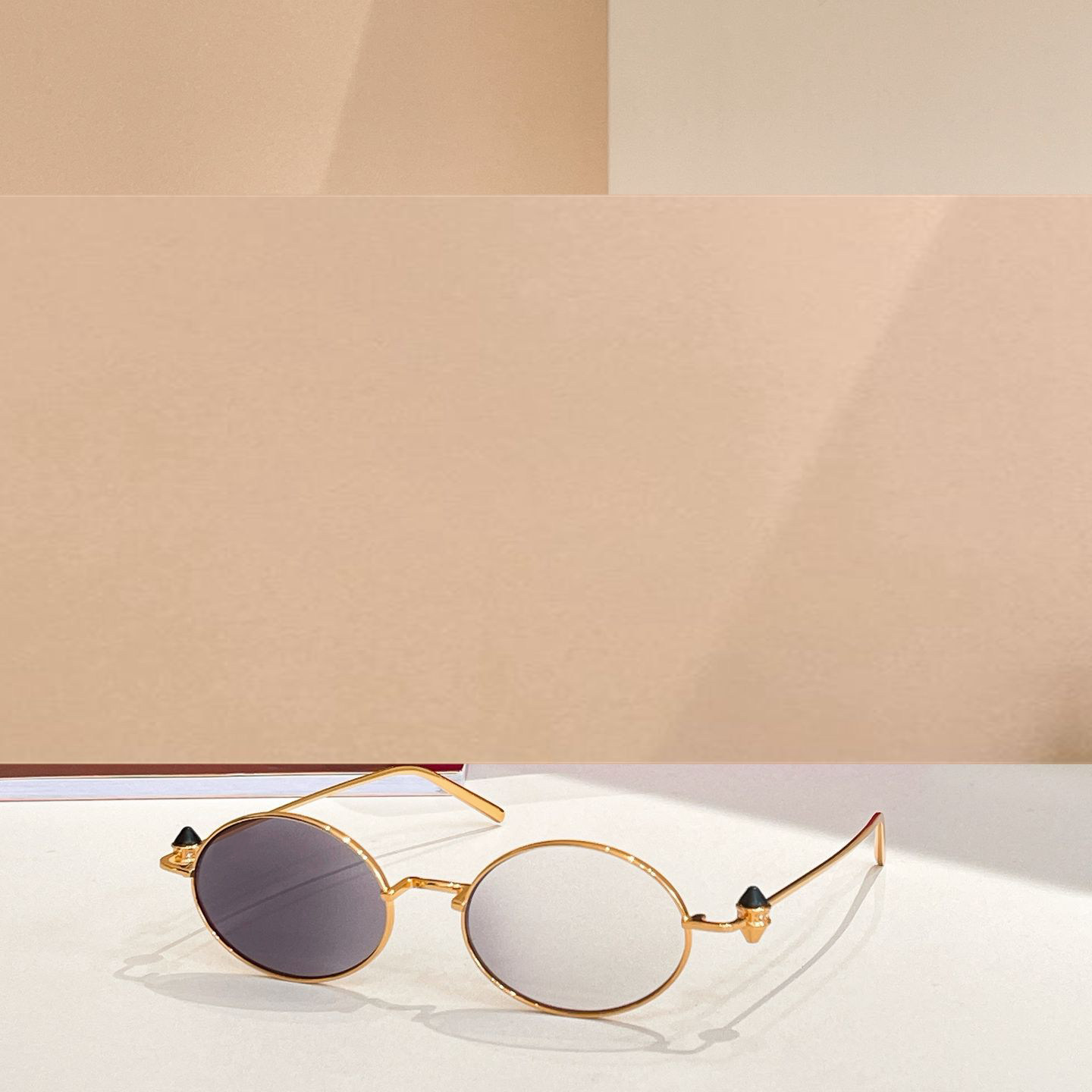 时尚太阳眼镜高品质高质感百搭遮阳0718S金属小框圆框变色镜片