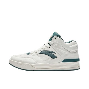 夏季 皮面运动鞋 新款 增高男鞋 112448031 复古经典 安踏4克拉高帮板鞋