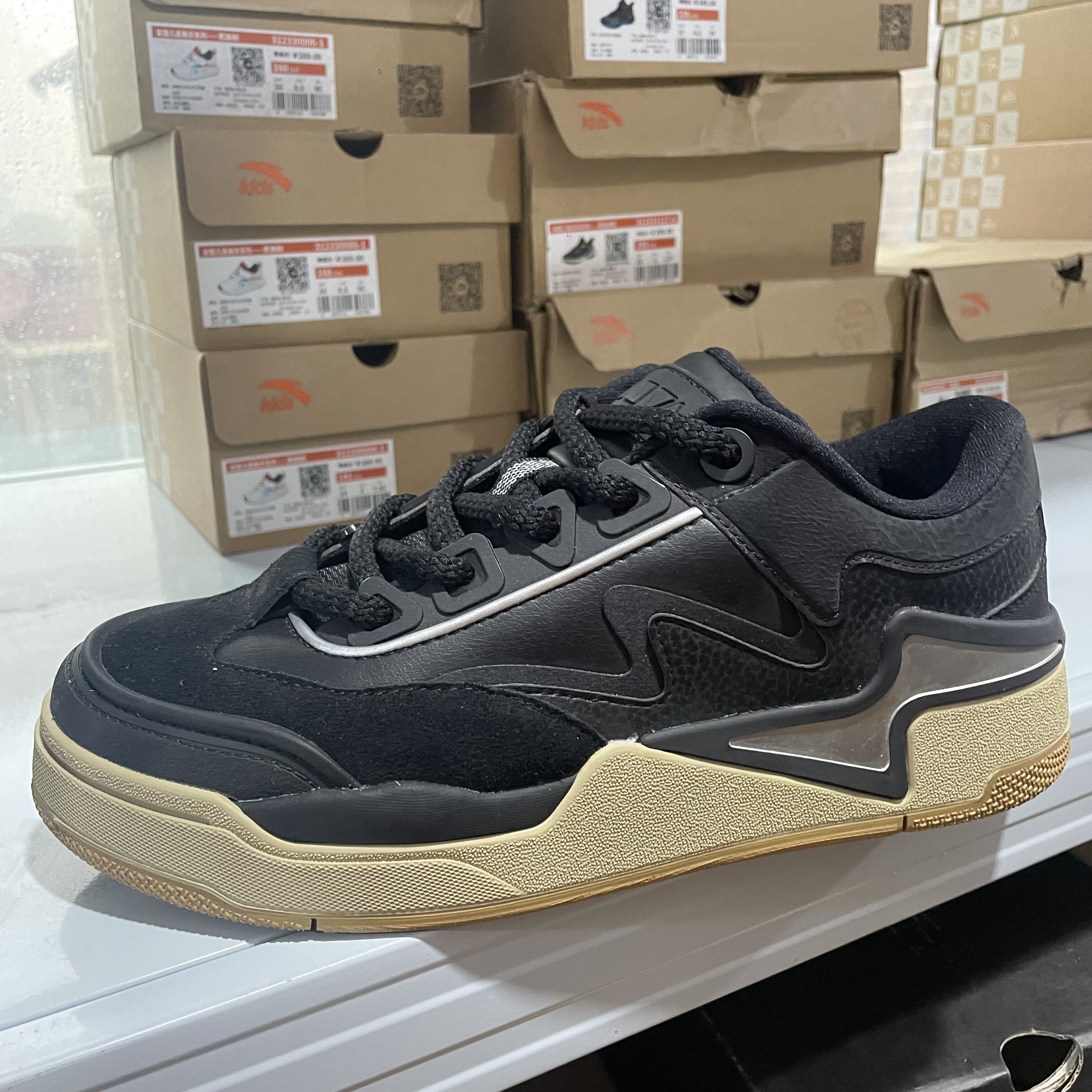 安踏骜杰S板鞋男鞋2025新款夏季潮流厚底增高运动休闲鞋112448081