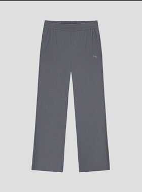 安踏 女裤夏款长裤冰肤透气速干宽松时尚直筒阔腿运动裤162423302