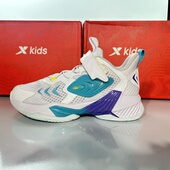 特步正品 678215124636 舒适百搭运动篮球鞋 儿童大童男款 春秋季