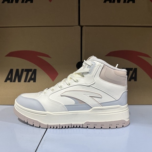 122448961 加绒保暖耐磨防滑运动棉鞋 安踏982高帮板鞋 女2025冬新款