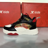 高帮防滑耐磨运动板鞋 春秋季 676115313001 儿童大童男款 特步正品