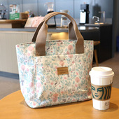 时尚 防水手提包女外出手提袋子拎包妈咪包母婴包学生便当包饭盒袋