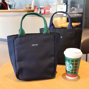 日式饭盒袋简约保温便当包拉链铝箔加厚上班族带饭的包手提袋子