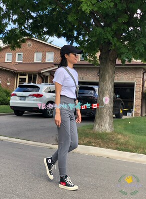 冰冰/现货特价高腰修身长裤