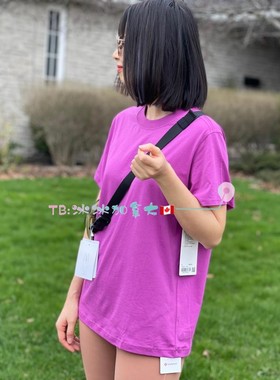 现货加拿大露露All Your Boyfriend经典舒适透气圆领纯色短袖T恤