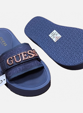 Guess 拖鞋女士凉鞋拖鞋中厚底一字拖