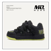 百搭面包鞋 低帮板鞋 潮鞋 MQMS破坏美学潮流街头小黑鞋 子男女休闲鞋