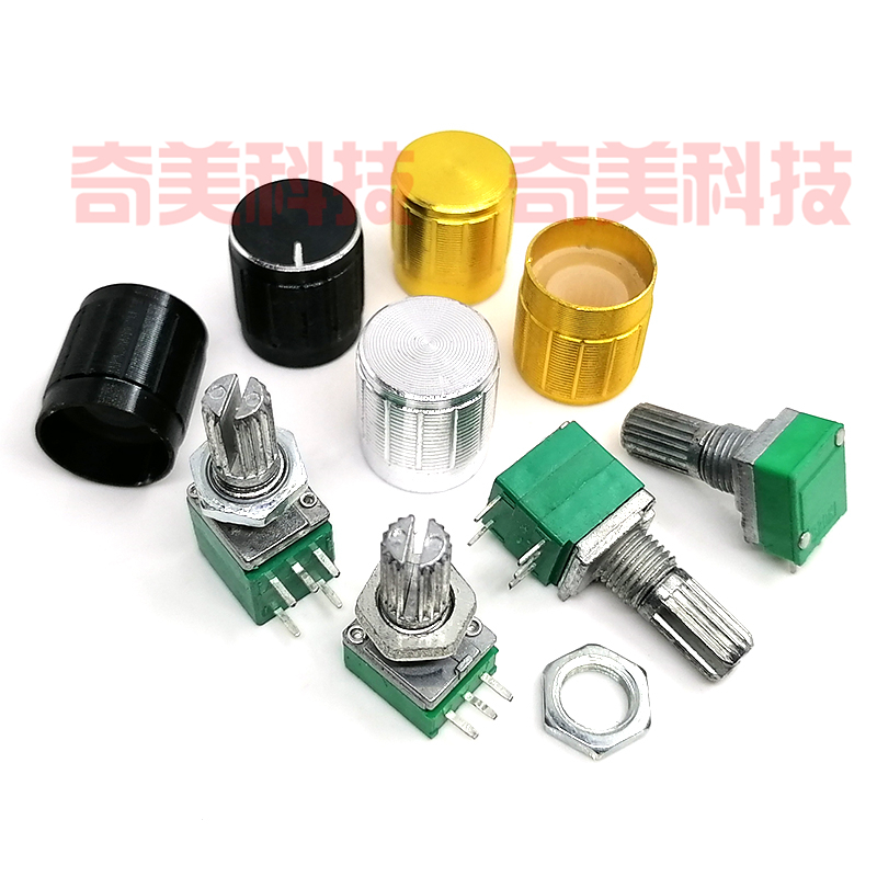 单联音响功放密封电位器3/5脚开关旋钮B5K/10K/20K/50K/100K/500K