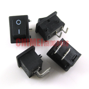 【全新】弯角2脚船型开关 6A 250V 插板电源开关 不带灯 翘板开关