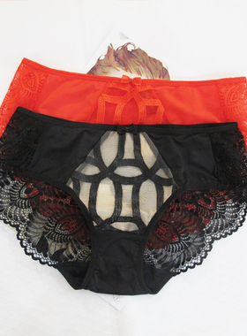 AERENEY爱亦心伊内衣81372/82372/84372配蕾丝中腰平角内裤63372