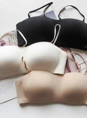 梧桐本色内衣正品裸感光面无痕薄款抹胸露肩无肩带文胸罩WN21152