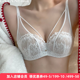 灼华大胸显小超薄杯性感蕾丝水晶杯文胸WN23121 梧桐本色内衣正品