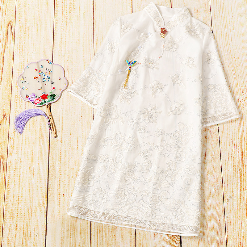 汉服女中国风简约2019夏装刺绣修身改良旗袍新式唐装中长款上衣女在类目 女装/女士精品, 唐装/民族服装/舞台服装, 唐装/中式服装, 上衣中 - 来自Buy2taobao.com提供专业的淘宝代购服务