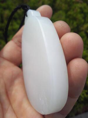 和田玉牌白玉龙行天下生意兴隆