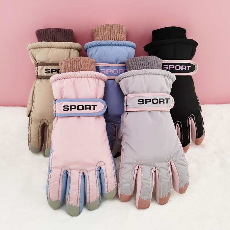 加绒加厚山楂树女士防泼水手套