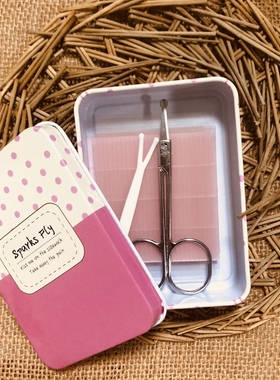 104条隐形纤维条粘防水双面眼皮美目贴自然持久大眼无痕送收纳盒