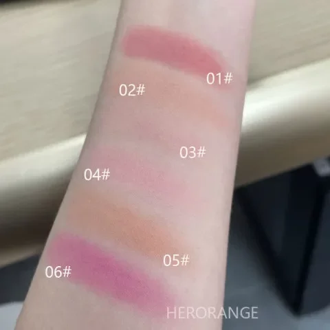 腮红膏潮修容自然气感提亮遐思女气垫HERORANGE哑光胭脂单色~元粉