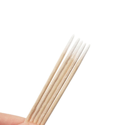 木质支棉签100化妆棉签一次性刺绣纹绣独立包装清洁尖头