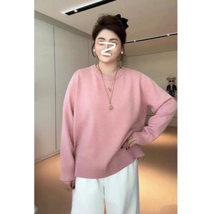 韩系圆领纯色简约针织套头毛衣906 小四粉丝专享